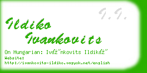 ildiko ivankovits business card